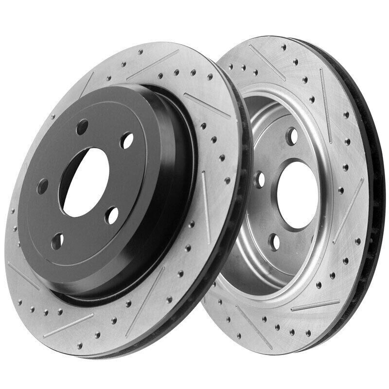350mm Front Vented Rear Drilled Rotors Brake Pads for Durango Grand Cherokee gallery