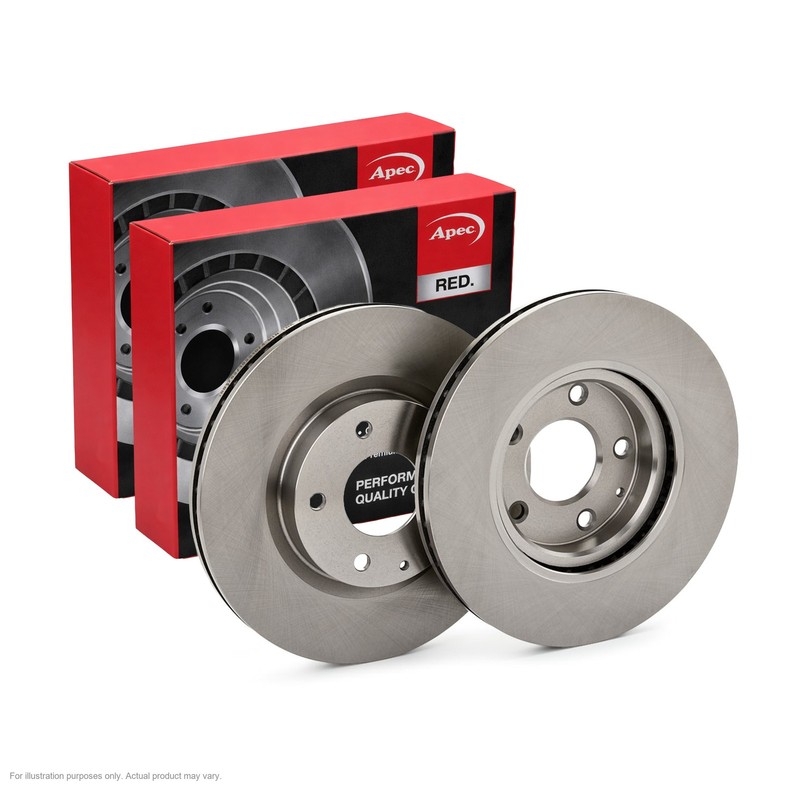 2x APEC Front Brake Discs For MAZDA 3 Hatchback 1.5 SKYACTIV-G 2019- DSK3615