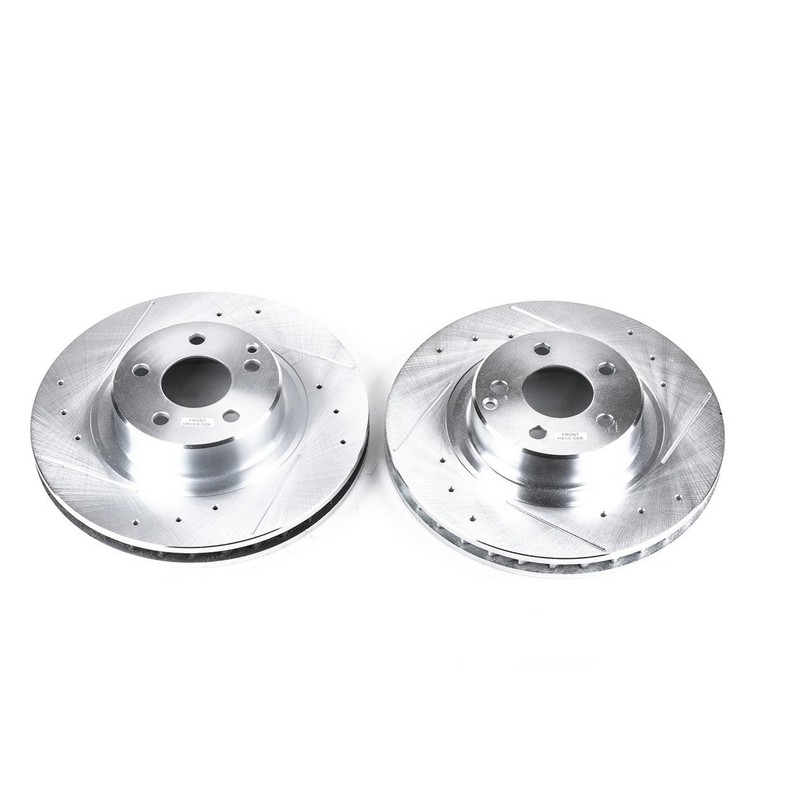 PowerStop Disc Brake Rotor Set - Fits Mercedes Benz CL500 1999-2003, Mercedes S4