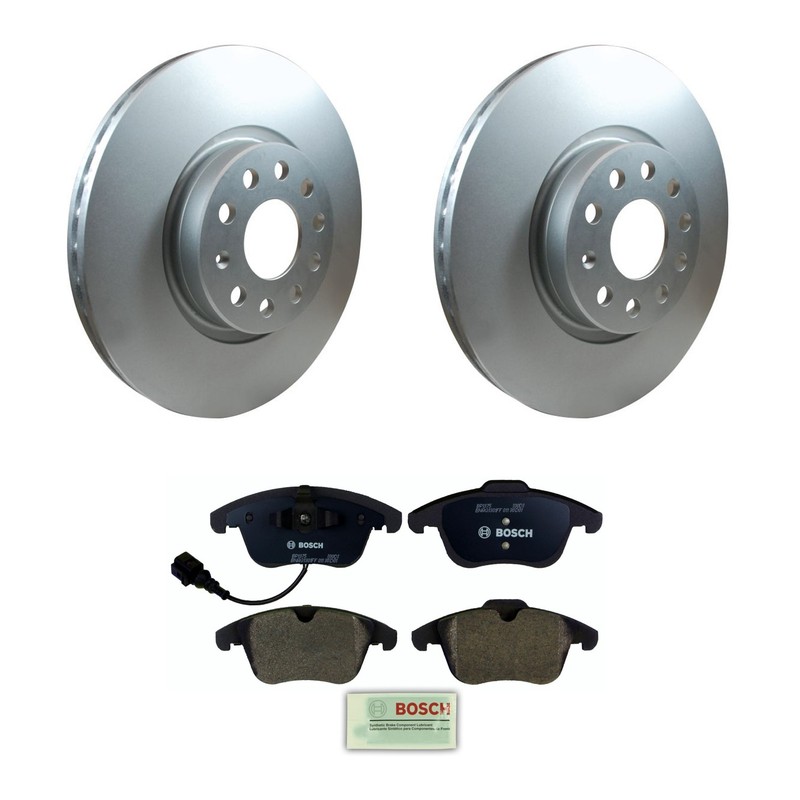 Hella Front Rotors Bosch QuietCast Semi-Met Disc Brake Pads Kit For Q3 Passat