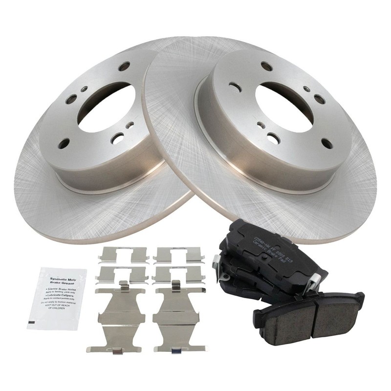 TRQ Rear Back Ceramic Brake Pad & 2 Rotor Discs Kit for Maxima Infiniti I30 gallery