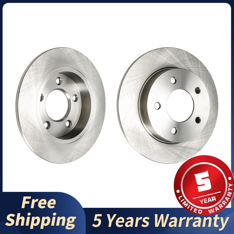 2x Rear Brake Rotors Solid Rust Preventative For Mazda 3 L4 2L 2004-2008 2010
