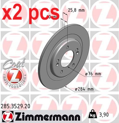 X2 PCS L&R SIDES REAR BRAKE DISC 285.3529.20