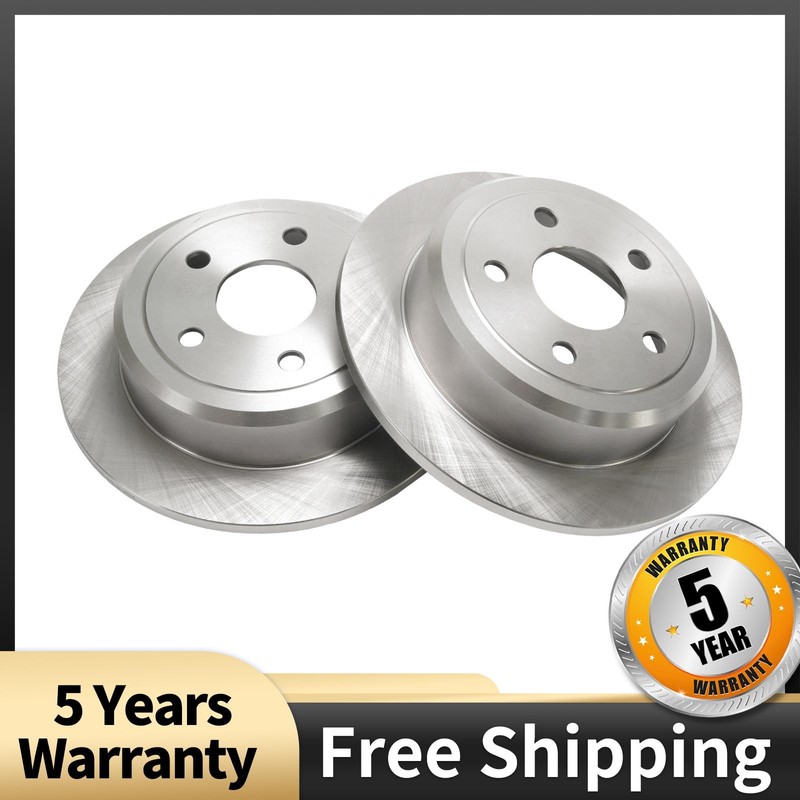 Rear Solid Brake Rotors Fit For 2007-2017 Jeep Wrangler 2018 Jeep Wrangler & JK