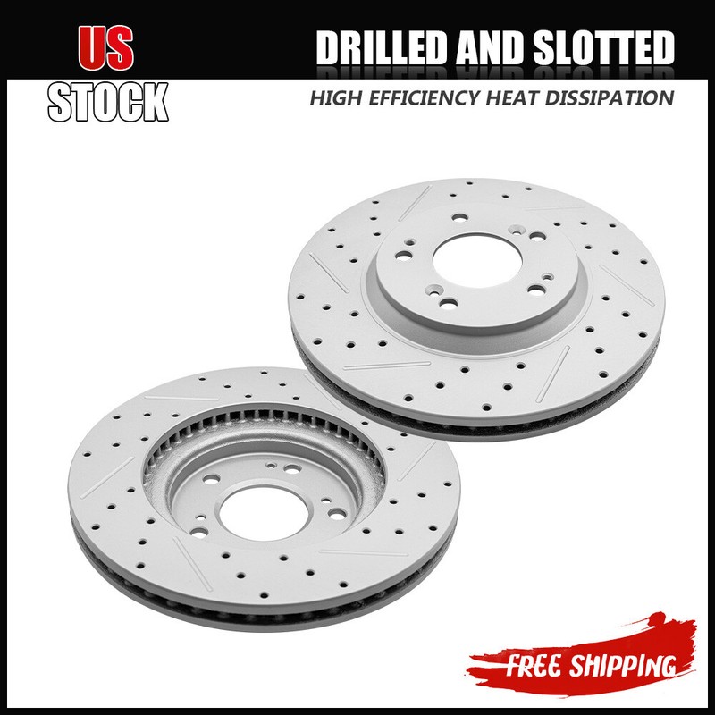 2X Front Brake Rotors for Jeep Compass Patriot Dodge Caliber Mitsubishi Lancer