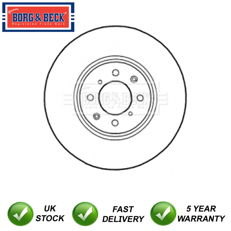 1x Brake Disc Front Borg & Beck Fits MG ZS ZR Express 1.8 2.0 TD 2.5 SDB000440