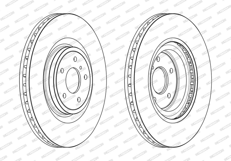 X2 PCS L&R SIDES FITS INFINITI FX 37 AWD BRAKE DISC DDF2430C-1 FITS FOR FERODO gallery