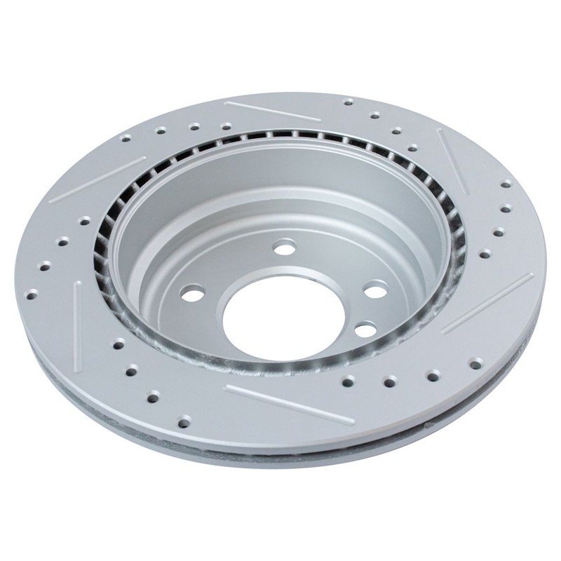 TRQ Performance Brake Rotor Drilled & Slotted Coated Front & Rear for BMW gallery
