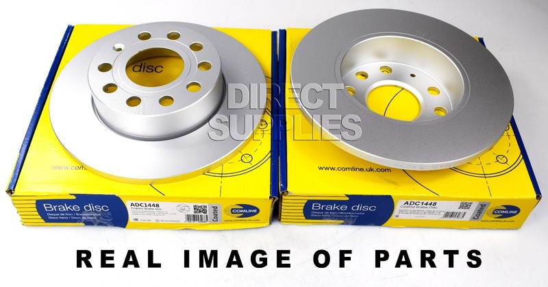 2 REAR BRAKE DISC AUDI A3 SEAT SKODA OCTAVIA SUPERB VW CADDY GOLF JETTA SCIROCCO