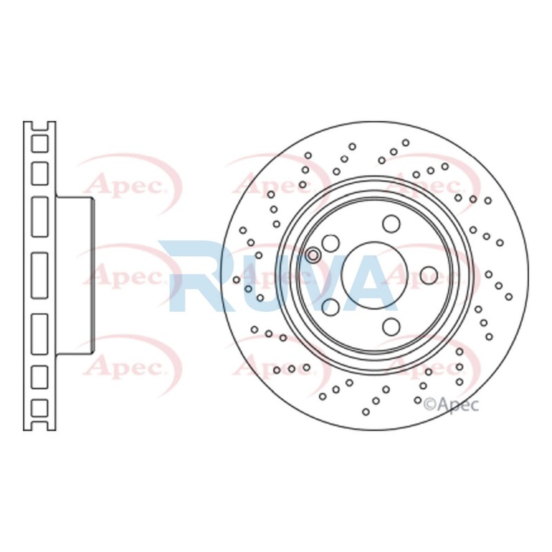Fits Mercedes S-Class 1998-2006 3.2 CDi 4.3 5.0 5.5 Ruva Front Brake Disc