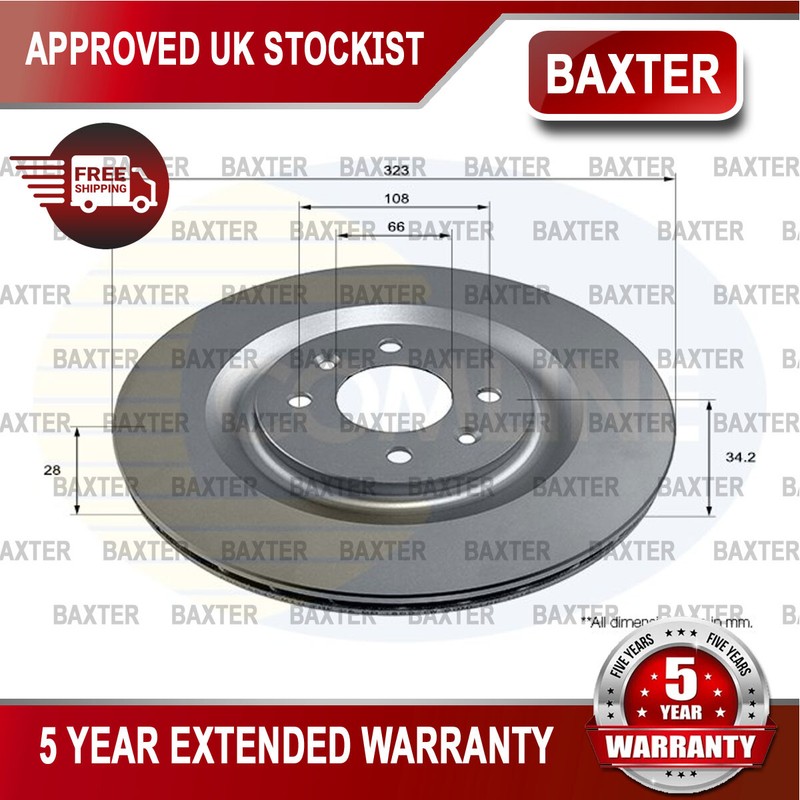 Fits Citroen DS3 Peugeot 208 1.2 1.6 HDi Baxter Front Brake Disc #1 4249L6