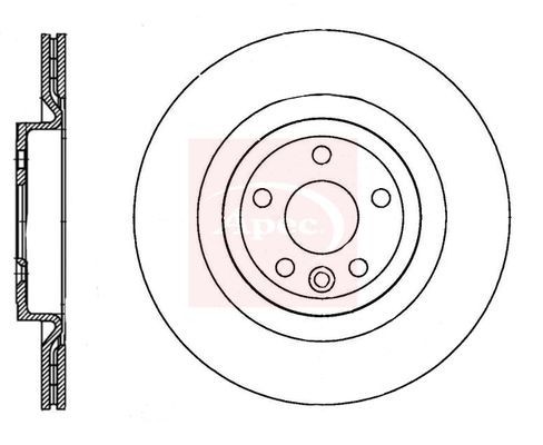 Apec Blue DK7413 Rear Left Brake Disc (Single) Fits BMW 2 3 4 5 6 Series