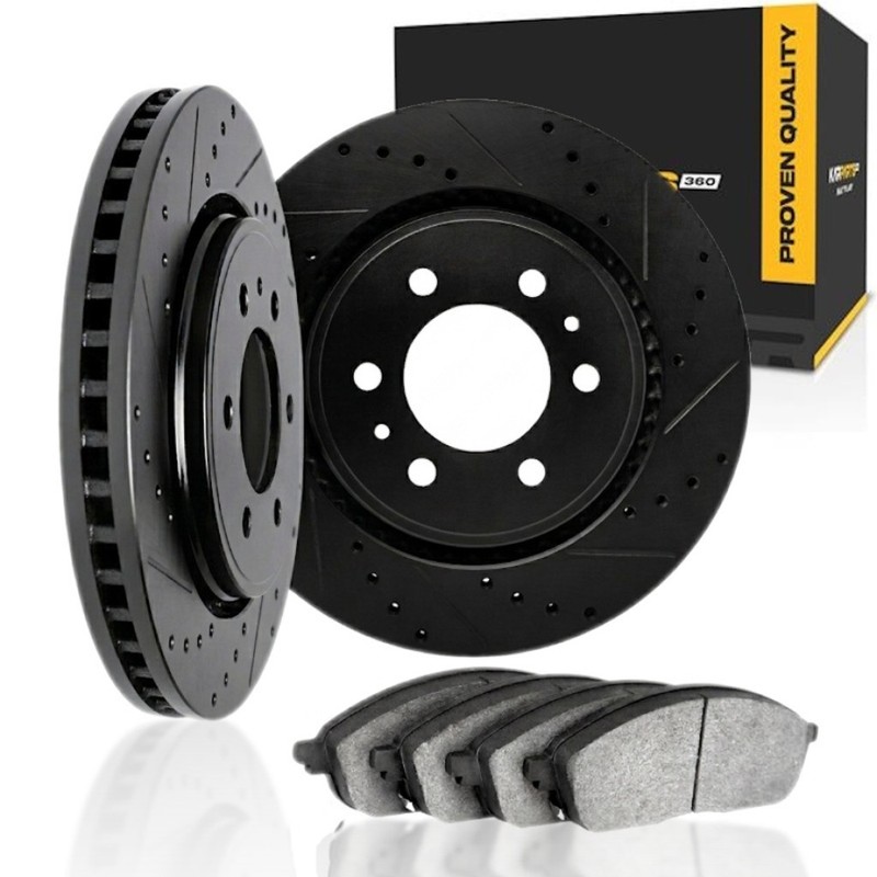 For Ford Ranger 2019-2025 Brake Rotor Set | Front | Vented | Drilled And Slotted