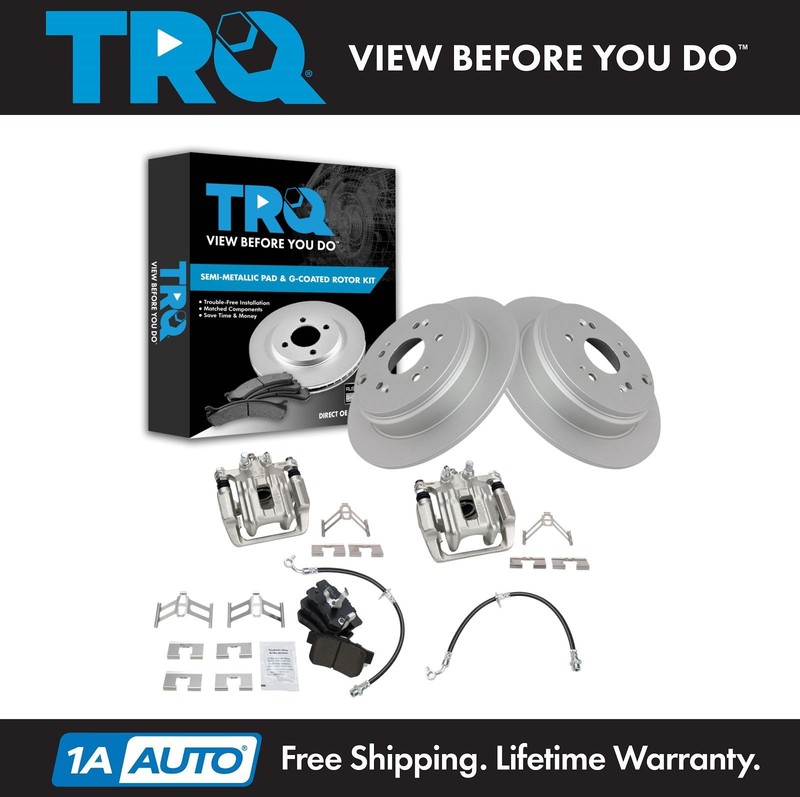 TRQ Rear Brake Pad & Rotor Kit Fits 2007-2011 Honda CR-V