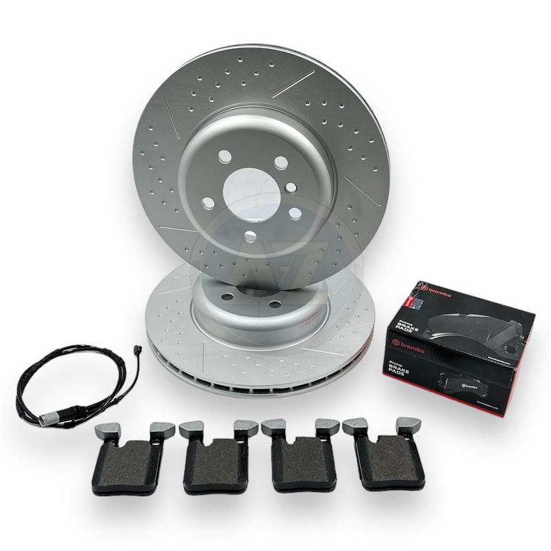 FOR BMW 4 SERIES F32 F33 F36 REAR PERFROMANCE BRAKE DISCS BREMBO PADS WIRE 345mm