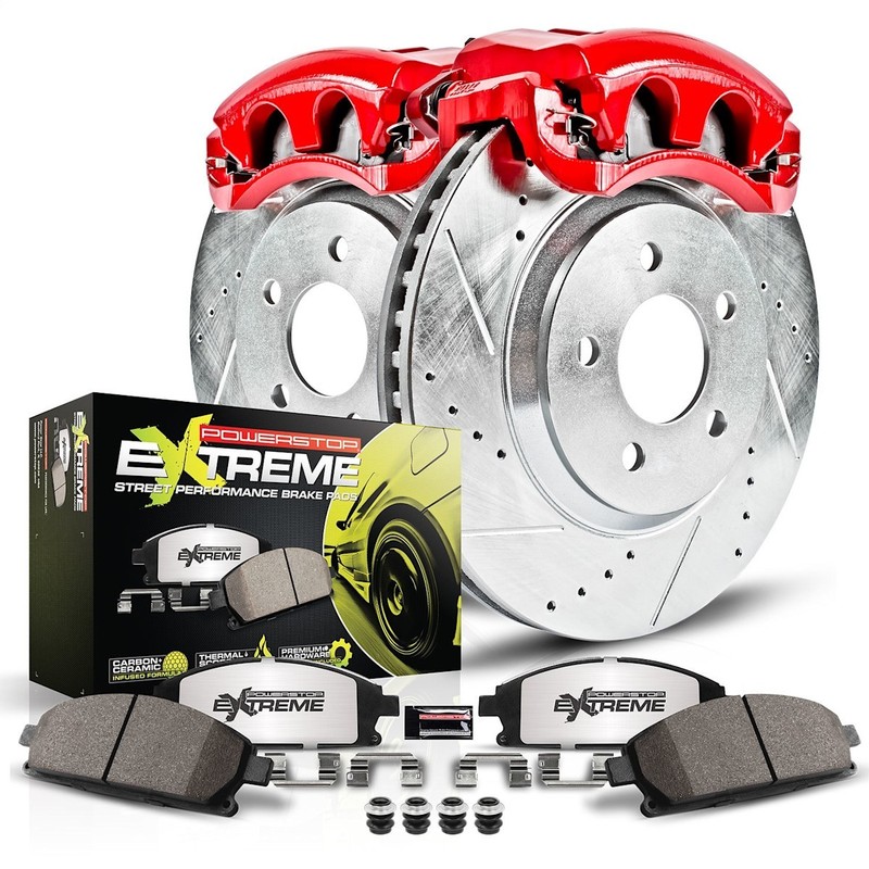 Powerstop Extreme Rear 291.9mm Discs Calipers Pad Kit for Leaf Rogue Rogue Sport