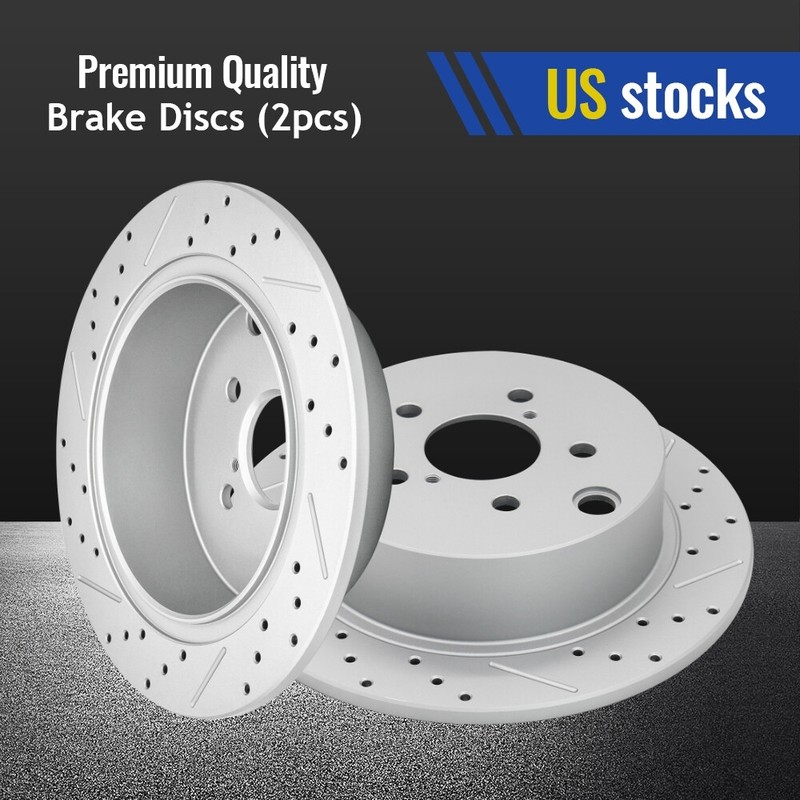 274mm Rear Slotted Drilled Brake Rotors for Subaru Forester Impreza XV Crosstrek