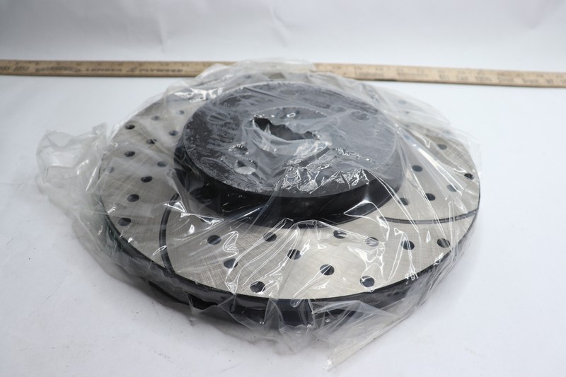 Auto-Shack Front Right Dimpled and Slotted Sport Rotor PR41370R gallery