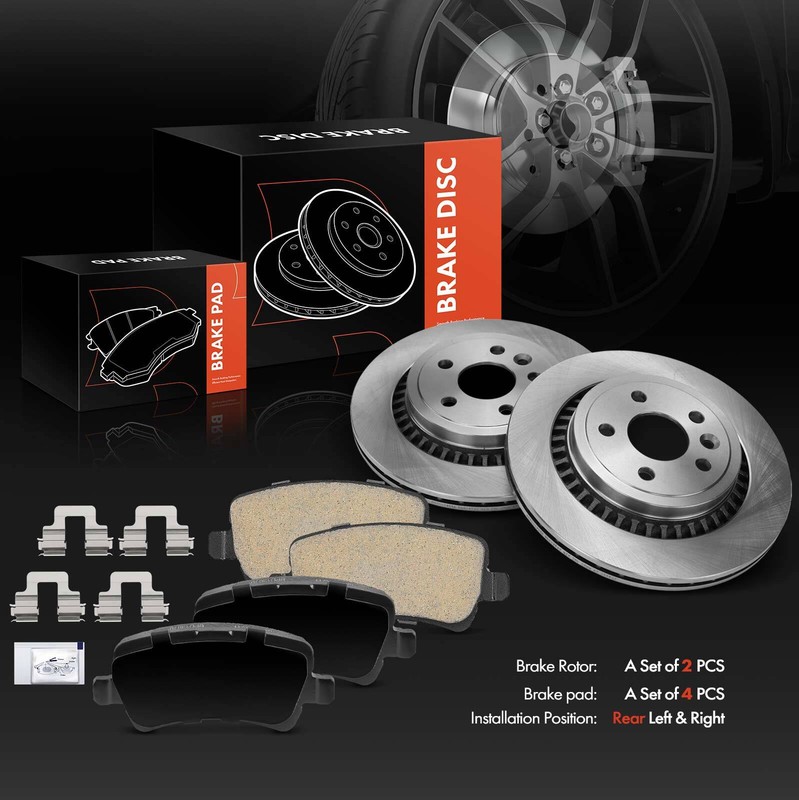 6x Rear LH & RH Disc Rotors & Ceramic Brake Pads for Volvo XC60 2010-2017 Vented gallery