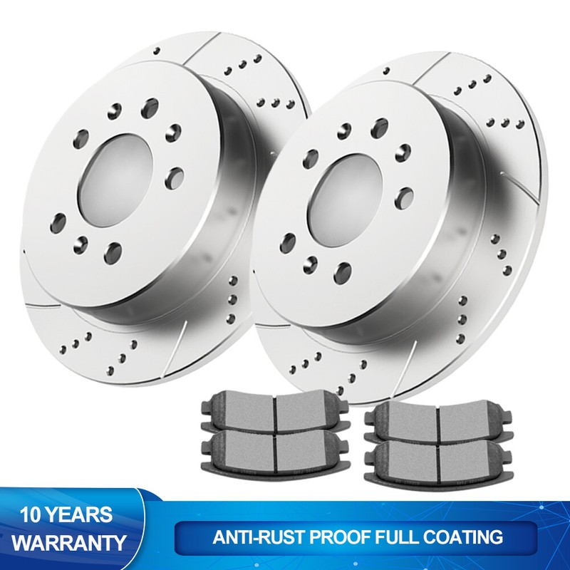 Rear Disc Rotors Brake Pads Fit Chevrolet Impala Monte Carlo Buick LaCrosse Kit