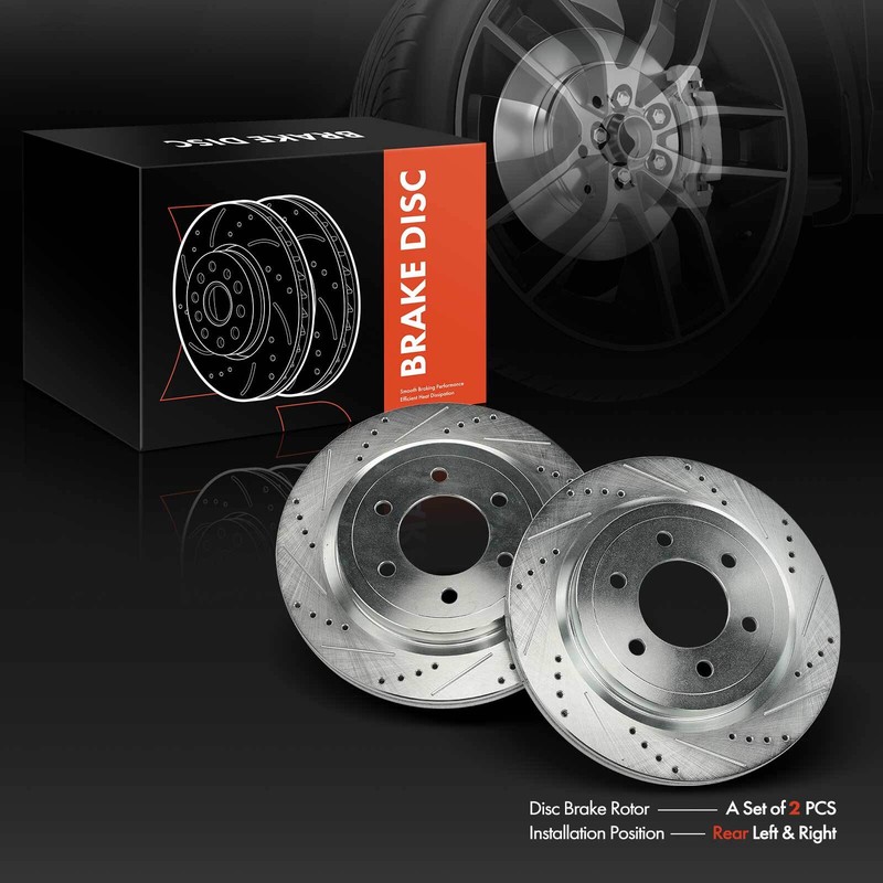 2x Rear Drilled Brake Rotor for Ford Expedition 18-21 F-150 Lincoln Navigator gallery