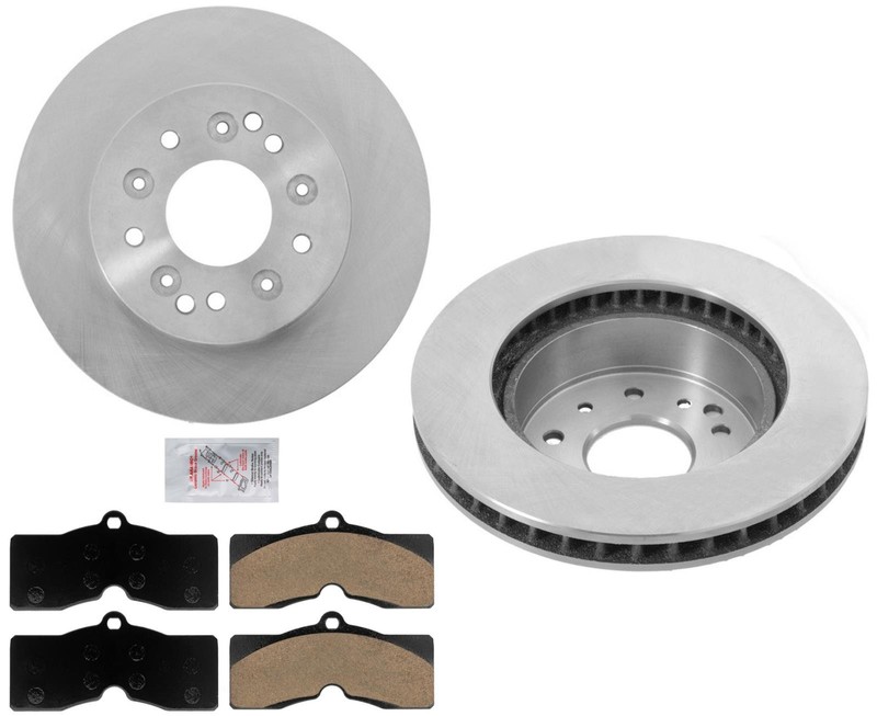 For Chevrolet Corvette 1965 1970 1982 Rear Disc Brake Rotors Ceramic Brake Pads