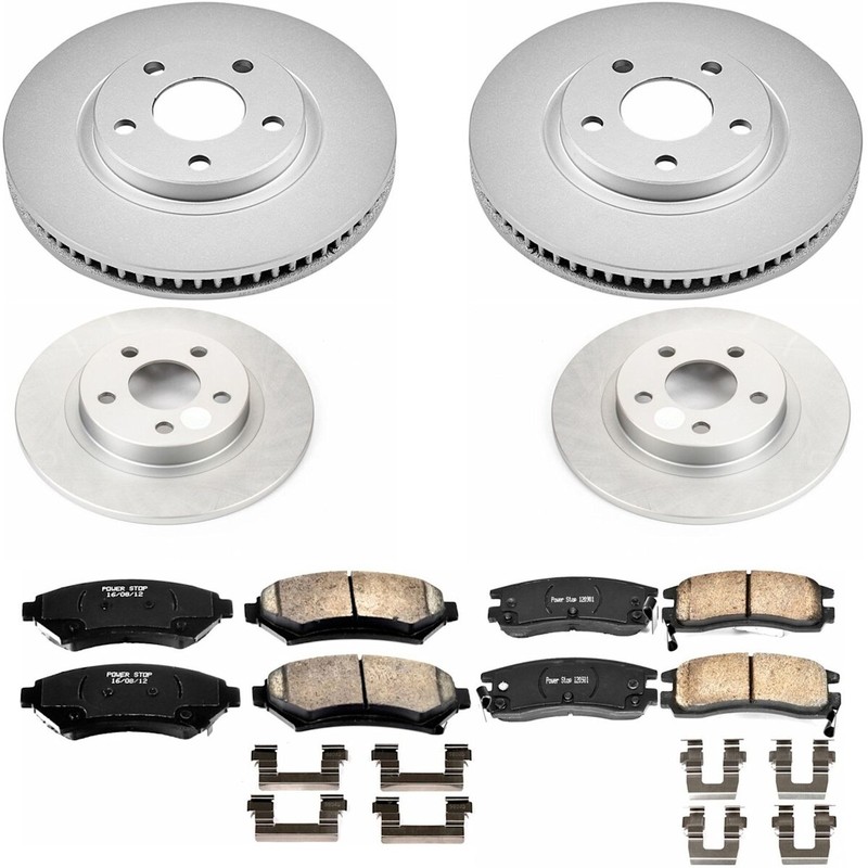 CRK1545 Powerstop 4-Wheel Set Brake Disc and Pad Kits Front & Rear for De Ville gallery