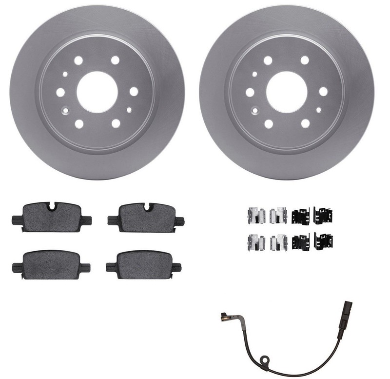 NEW! Dynamic Friction 442247002 REAR Rotors, Pads, Sensor – Cadillac Escalade