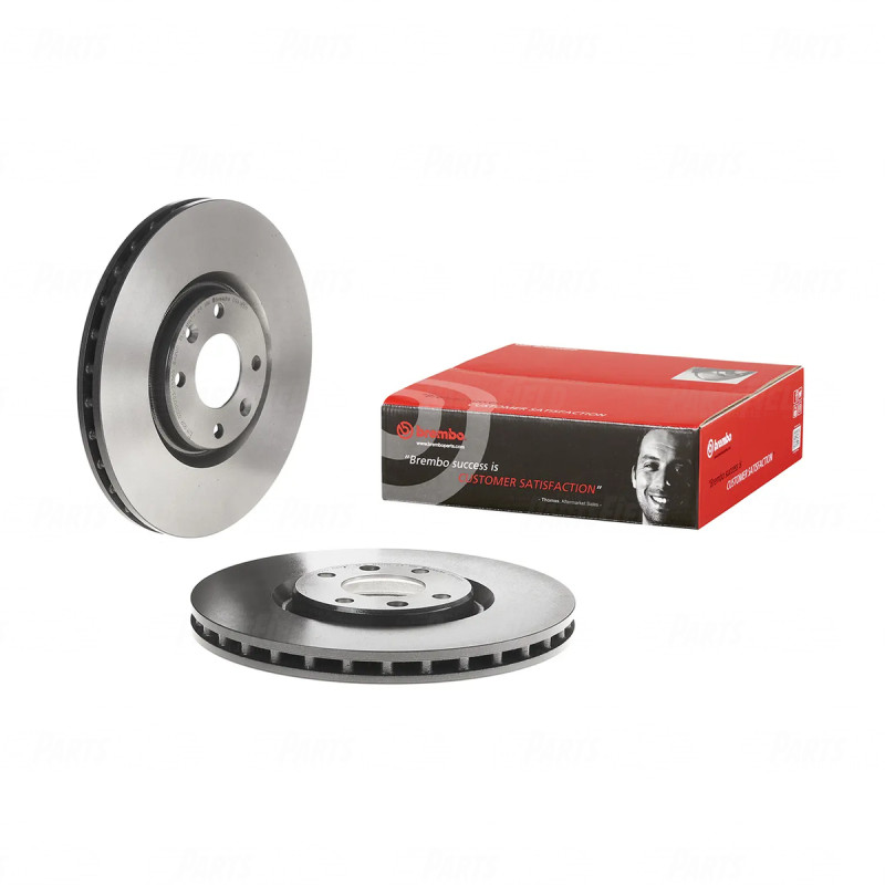 1 Set Front Brembo UV Coated Disc Rotors+KDH Pads for Peugeot 208 12-21 302mm gallery