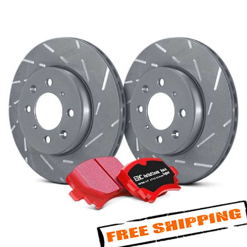 EBC S4KF1595 Stage 4 Signature Slotted Front Brake Kit for 13-18 Ford Fiesta