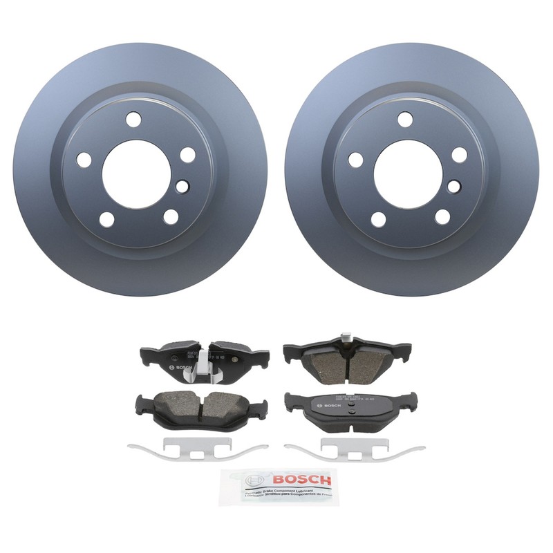 Hella Rear Vented Rotors Bosch QuietCast Ceramic Disc Brake Pad Kit For BMW F30