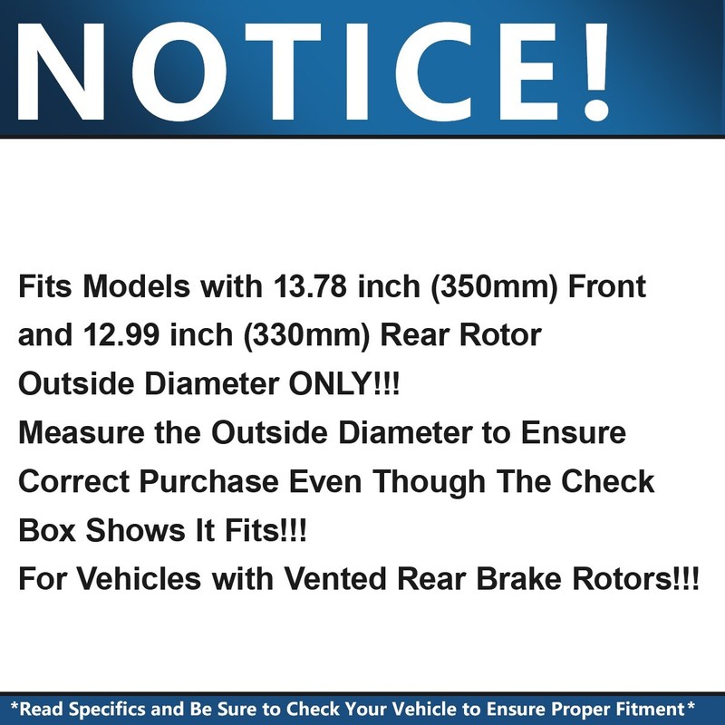 350mm Front & Rear Brake Rotors + Ceramic Pads For Mecerdes GL320 GL350 GL450 gallery