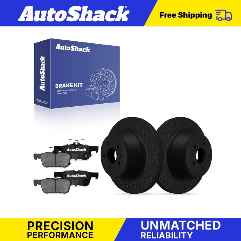 Rear Drilled Slotted Brake Rotors Ceramic Pads for Ford, Fusion 2013-2020