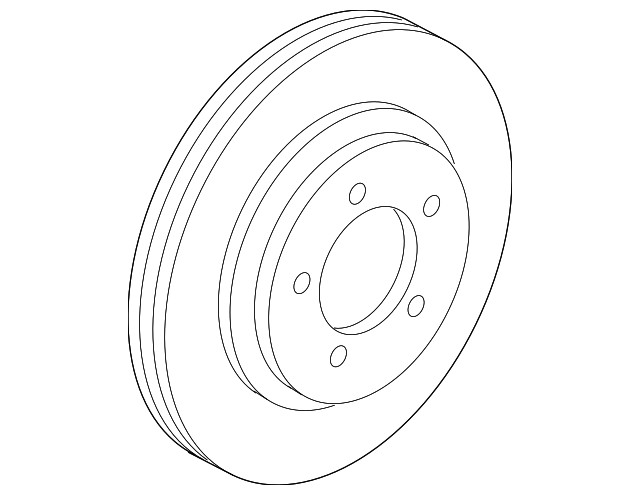 Genuine Front Disc Brake Rotor Assembly 6U2Z-1V125-CC