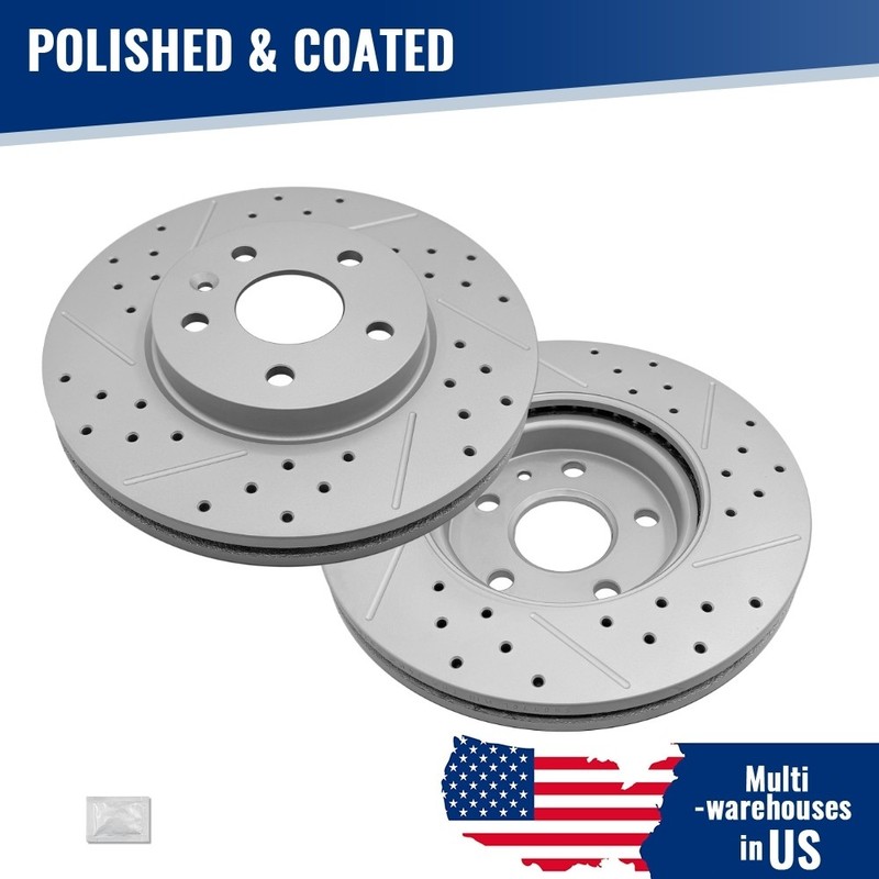 Front Brake Disc Rotors Pair For Chevrolet Cruze Bolt Ev Sonic Volt 2016 2017-19