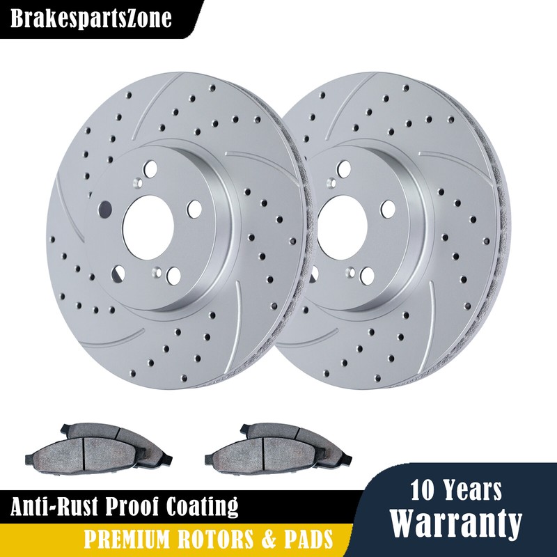 Front Brake Rotors Pads for Toyota Matrix Pontiac VIBE 2003-2008 Drilled Brakes