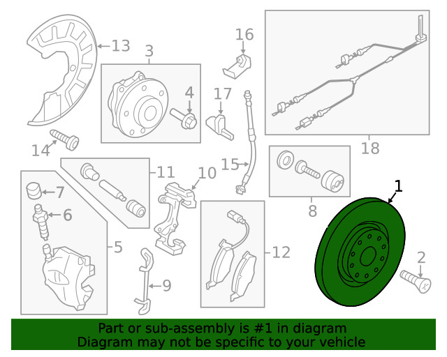 Genuine Volkswagen Disc Brake Rotor 1K0-615-301-AR gallery