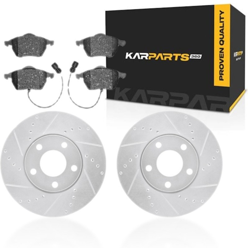 For Audi 100/100 Quattro 1992 1993 1994 Rotor Set | Silver | Drilled and Slotted