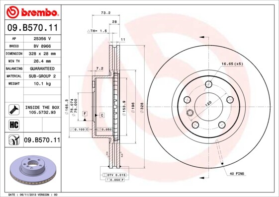 Fits BMW X3 2010-2017 X4 2014-2018 2.0 D 3.0 MFD Front Brake Disc gallery