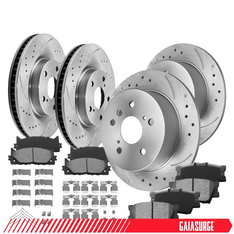 Front Rear Disc Rotors Ceramic Pads for Toyota Camry Avalon Lexus ES350
