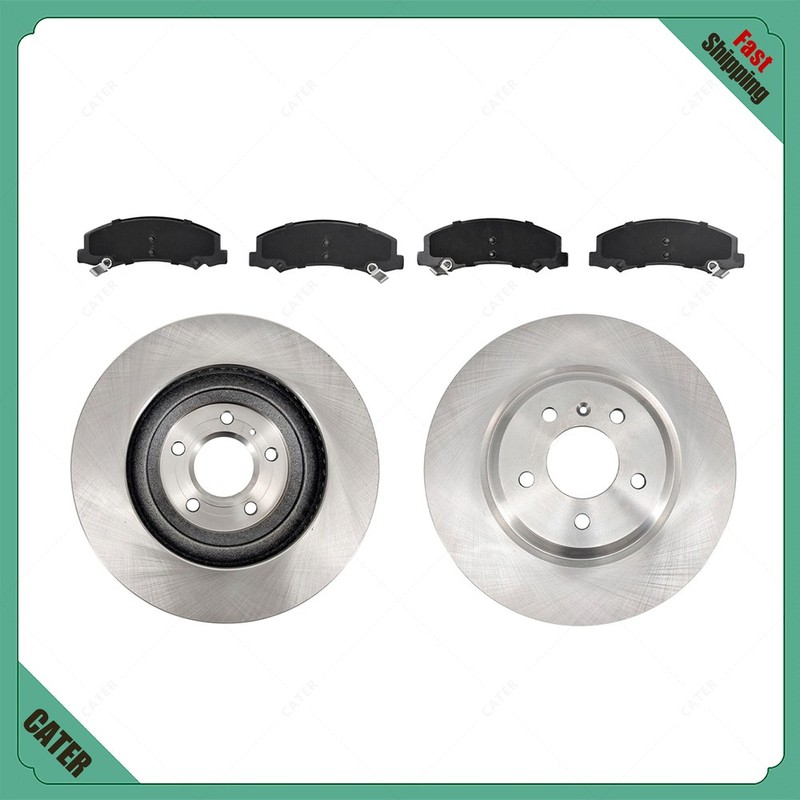 Front Brake Rotors & Ceramic Pads for 06-11 Cadillac DTS Buick Lucerne V8 323mm