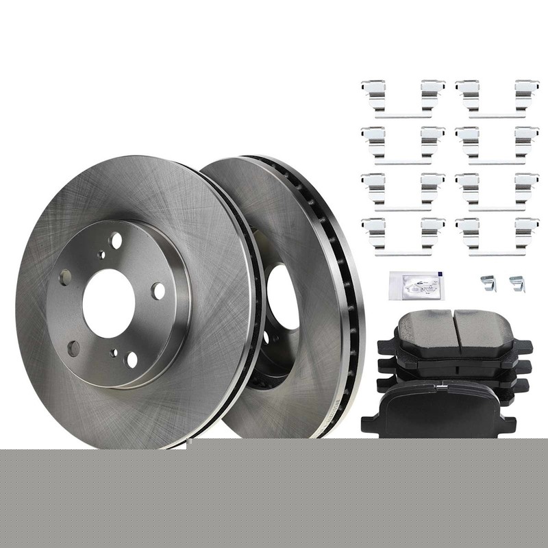 2-Wheel Set Brake Disc and Pad Kits Front for Toyota Avalon Solara Lexus ES300