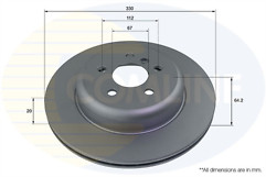 Coated Brake Disc Rear Axle Left To Fit BMW 3 18->, 4 20->, 5 16->, 6 18->20, 7