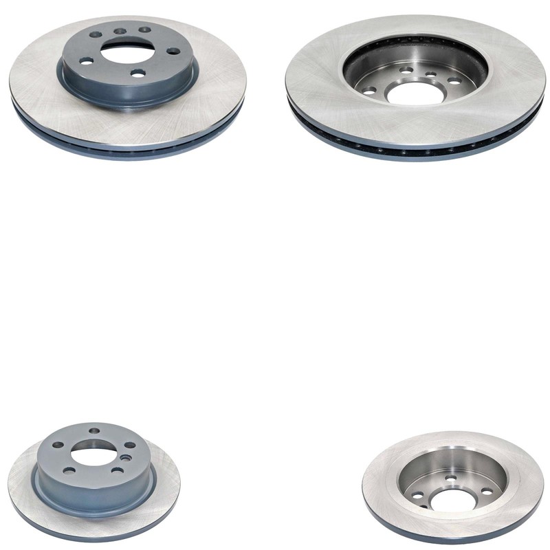 For Mini Cooper S 2014 2015 Frt & Rr Coated Disc Brake Rotors & EPS Brake Pads gallery