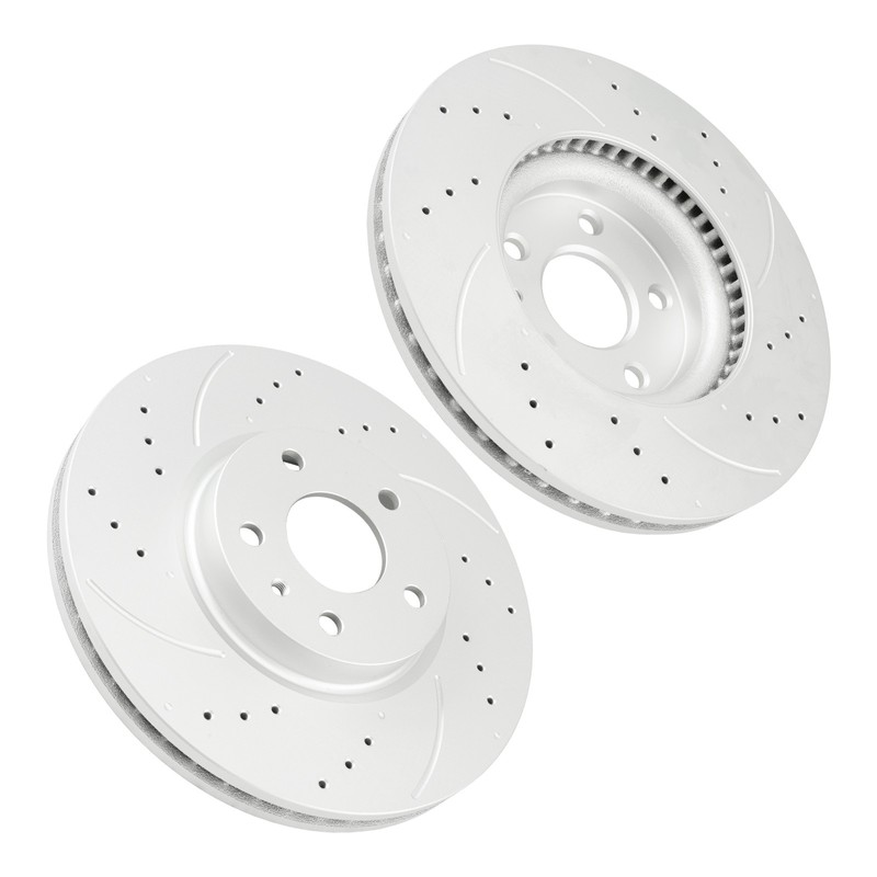 2PC Front Drilled & Slotted Brake Rotors For 2014-2020 Ford Fusion L4 1.5T 54196 gallery