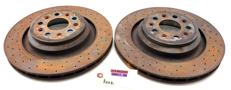 2014-2019 MASERATI GHIBLI S Q4 REAR AWD BRAKE ROTORS SET X2 OEM.