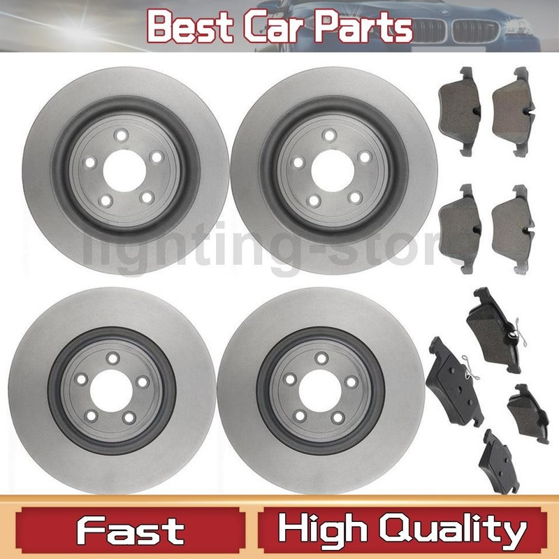 Front+Rear Brake Pads and Disc Rotors full set Fits 2010 Jaguar XF XJ