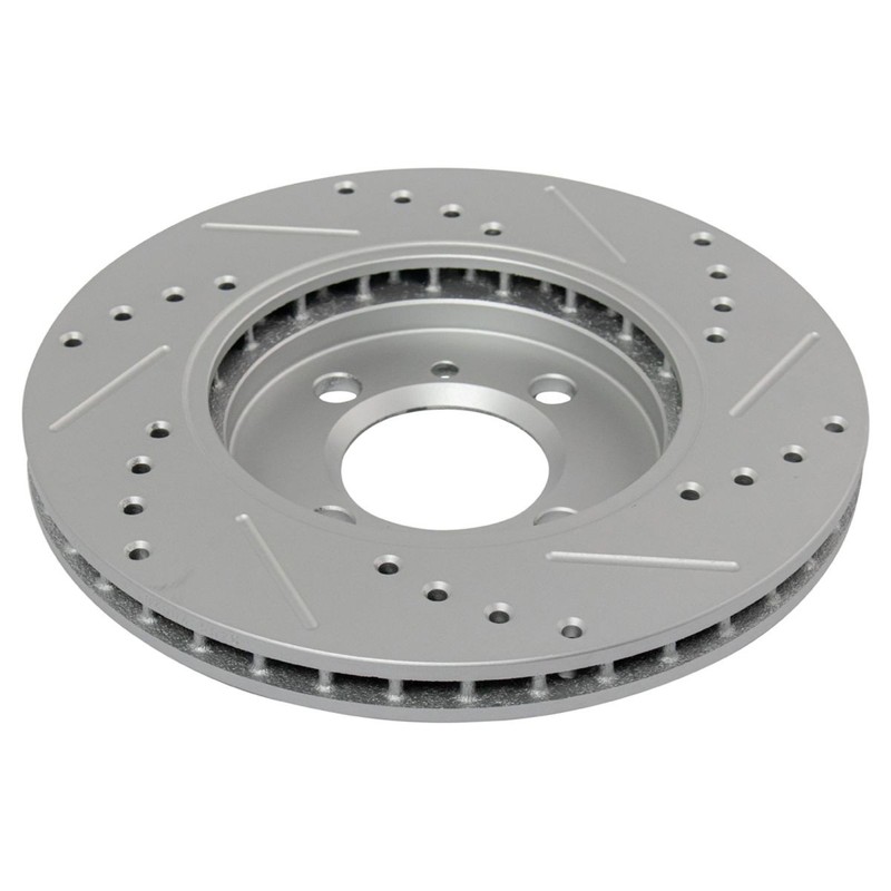 TRQ Drilled Brake Rotor Set Fits 91 BMW 318i 84-87 325e 87-91 325i 87-90 325is gallery