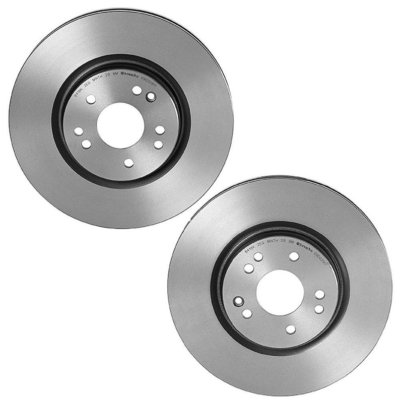 Brembo Pair Set of 2 Front Coated 320mm Disc Brake Rotors For Mercedes R129 W124