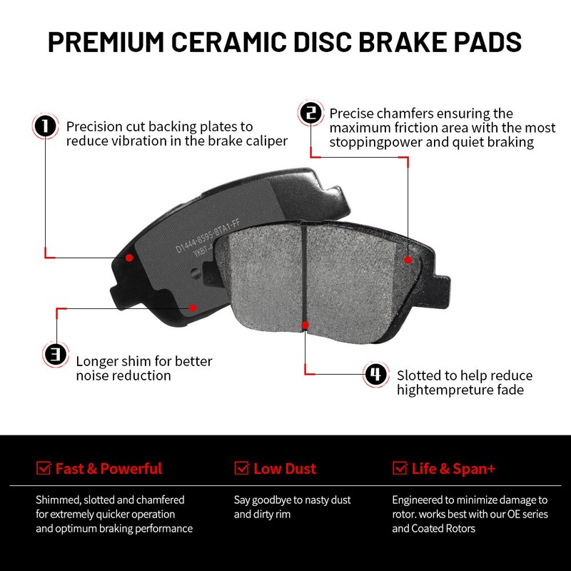 320mm Rear Brake Rotor Ceramic Pad For Commander Grand Cherokee 2006 2007 - 2010 gallery